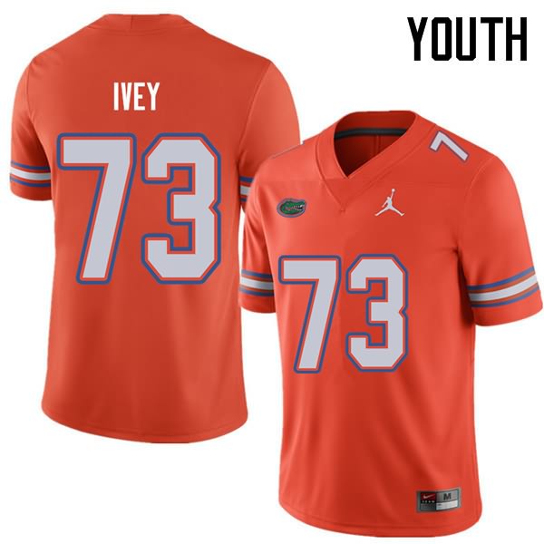 Youth NCAA Florida Gators Martez Ivey #73 Stitched Authentic Jordan Brand Orange College Football Jersey JTJ5665DK